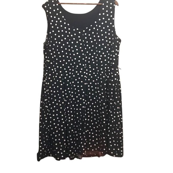 Soho Apparel LTD Polka Dot Dress Black & White Sleeveless 2X - Picture 1 of 4